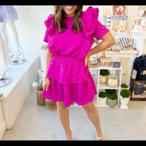 NWT pink ruffle dress